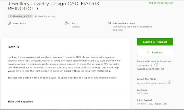 Upwork Cover Letter Sample for 3D Modeling, Design and CAD