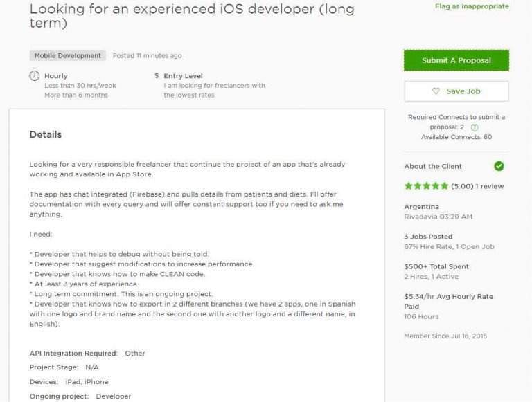 Upwork Cover Sample for Mobile App/ Android App/ iOS