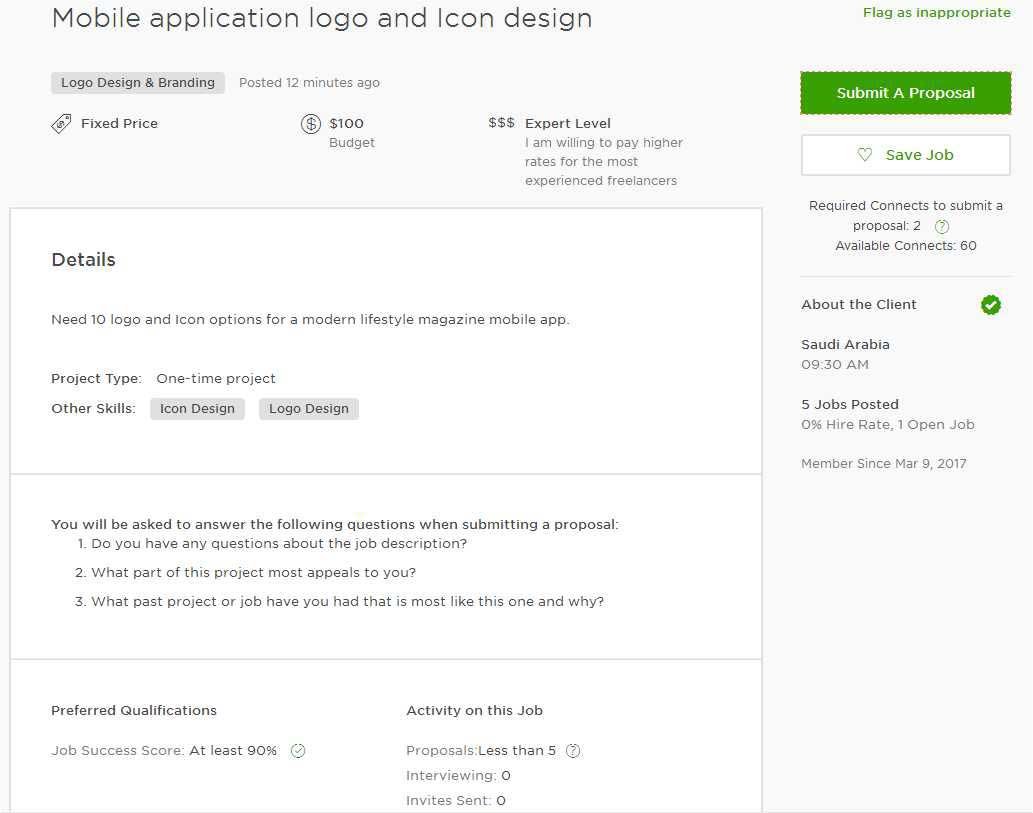 Upwork Sample Cover Letter for Mobile Apps