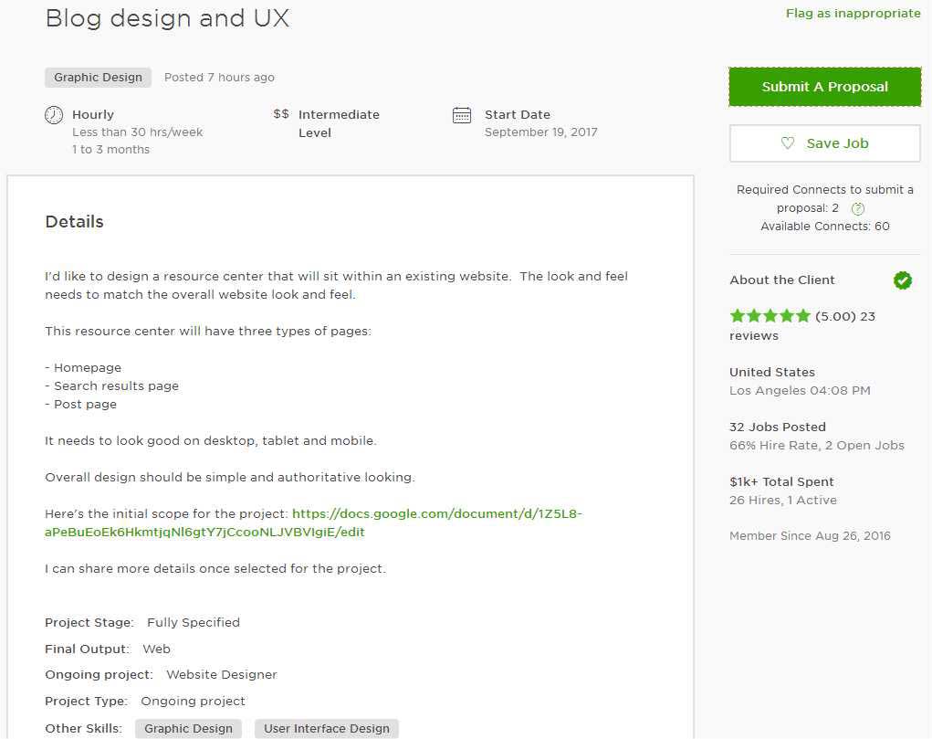 Upwork Cover Letter Sample For Ui Ux Designer