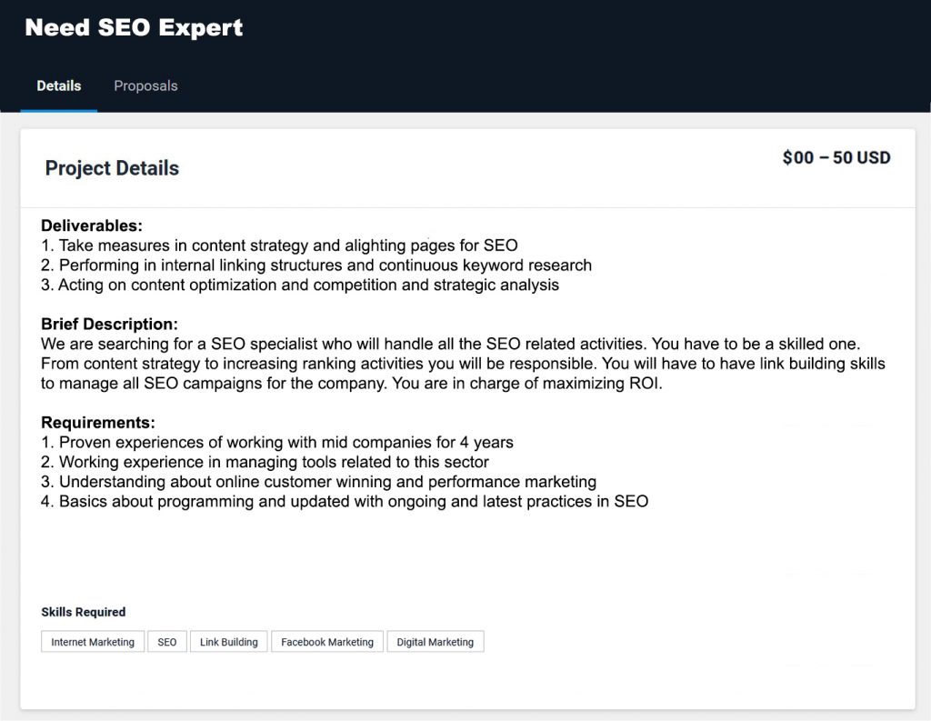 Freelance writing proposal sample image