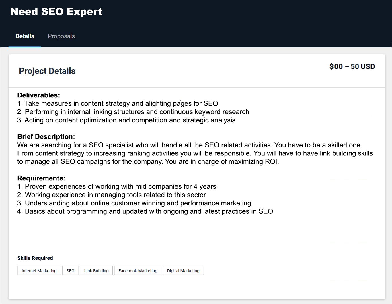 Freelancer Proposal Sample for SEO Expert Pertaining To Seo Proposal Template