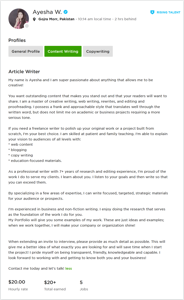 research writer on upwork